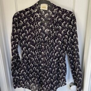 MAEVE Monkey Patterned Women's Top Size 4